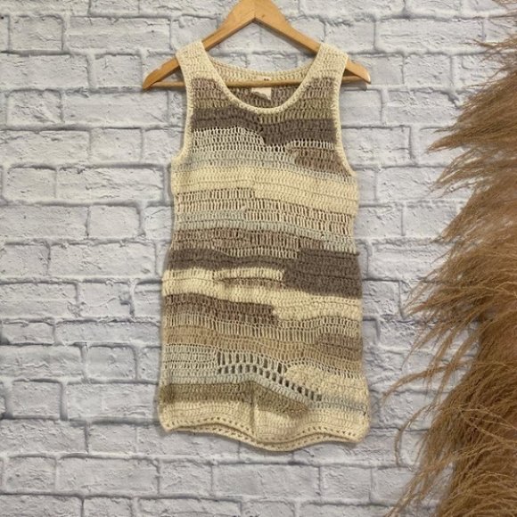 Anthropologie Tops - ❤M Anthropologie Beige Cream Gray Knitted Tank Top